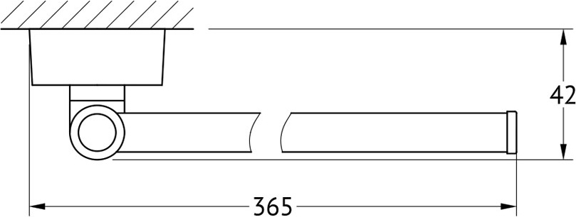 NOS 044 Держатель полотенец поворотный двойной 37 cm FBS Nostalgy - Вид №1