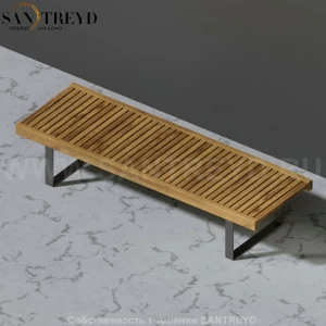 Effegibi BODYLOVE Лежак из термообработанной древесины на окрашенных алюминиевых ножках AR20150033