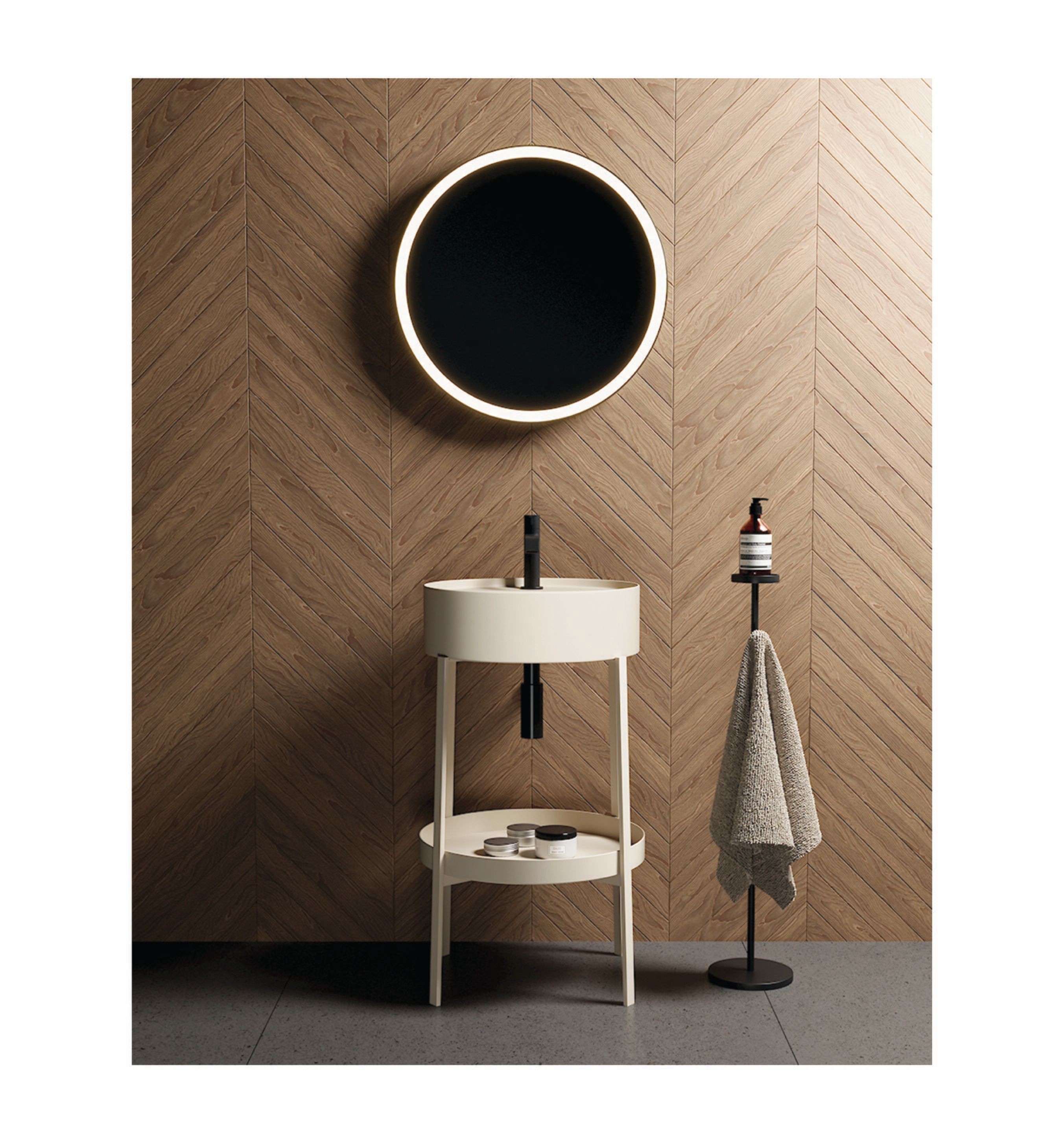 Круглый консольный умывальник Nic консольный стол ARCH-00007982 - Вид №1