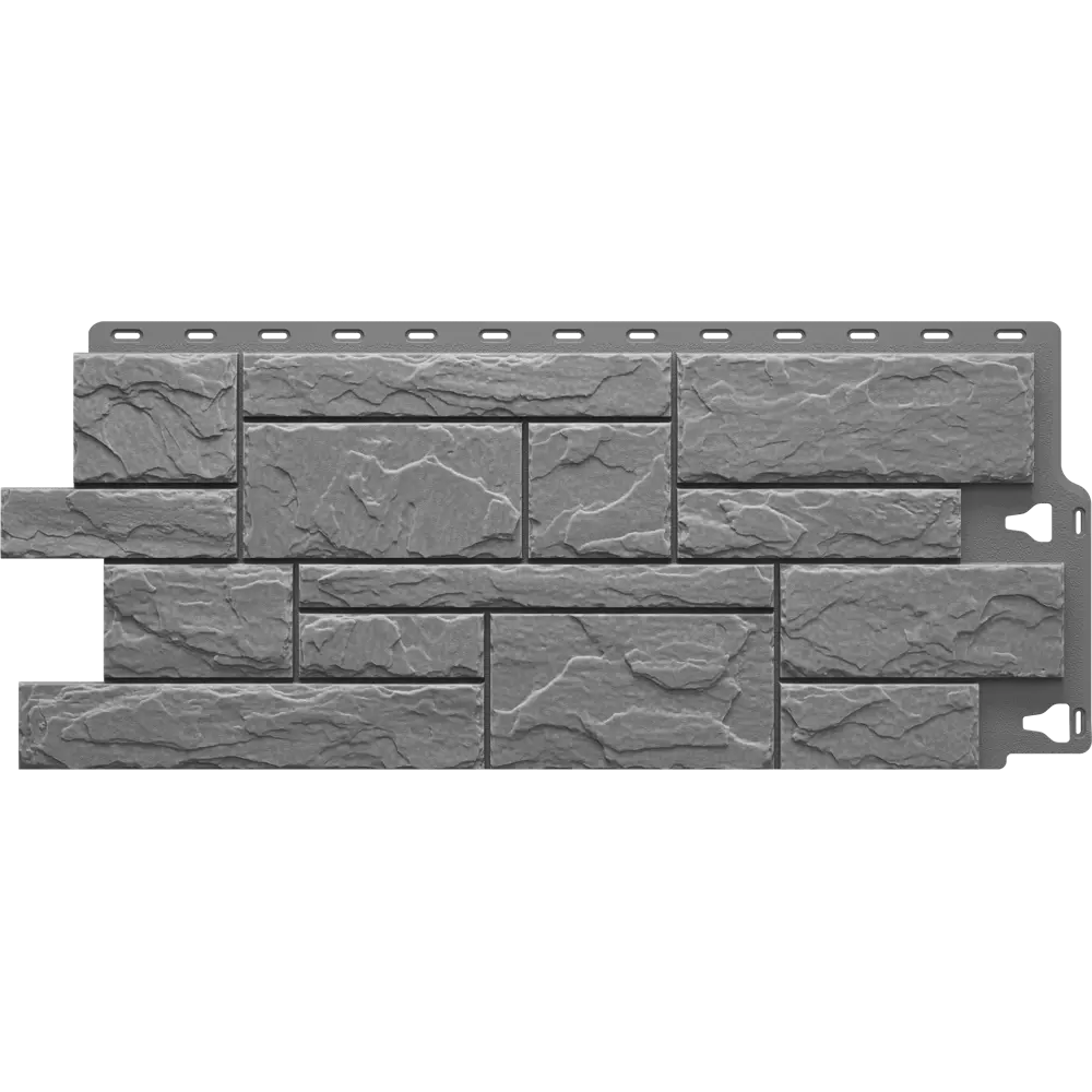 Фасадная панель Docke Dacha Камень крупный серый 0.38 м² DÖCKE Сланец STLM-2098299