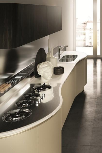 Aster Cucine Линейная лакированная кухня Domina sun-id-1501614 - Вид №1