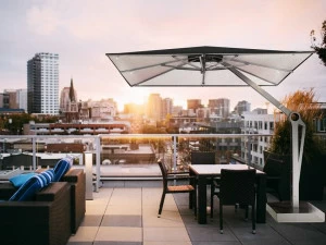 Ombrellificio Poggesi Квадратный стальной зонт с боковой стойкой