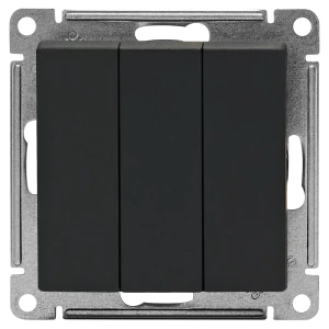Выключатель встраиваемый Systeme Electric AtlasDesign 3 клавиши цвет базальт 89457168 STLM-2126537