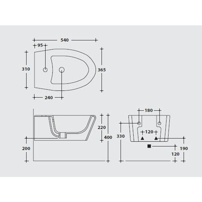 19019 Биде подвесное LOFT Ceramica Hidra - Вид №4