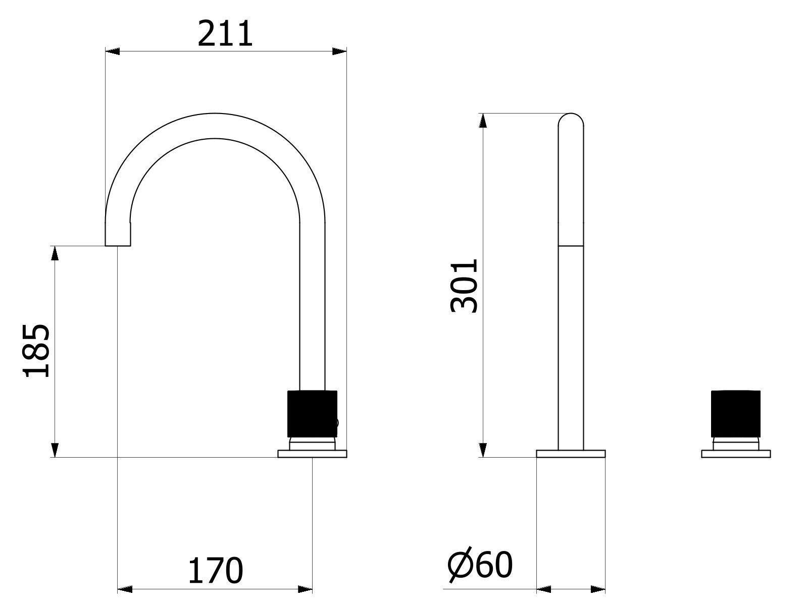 Смеситель для раковины с 2 отверстиями IB Gatsby ARCH-00046353 - Вид №12