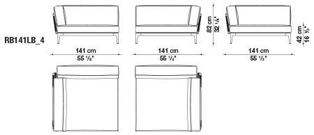 B&B Italia Outdoor 3-х местный тканевый садовый диван Ribes sun-id-1376958 - Вид №12