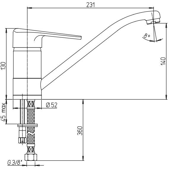 Paini Cooper 80CR583KM смеситель для кухни - Вид №2
