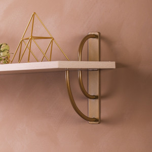 Кронштейн  Рим для полок ЛДСП, 127х225 мм, золото LJPS0144 Public Steel Россия