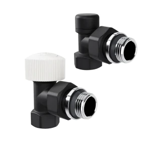 Термостатический комплект для радиатора угловой Royal Thermo 1/2" латунь цвет черный 89421543 STLM-2065415