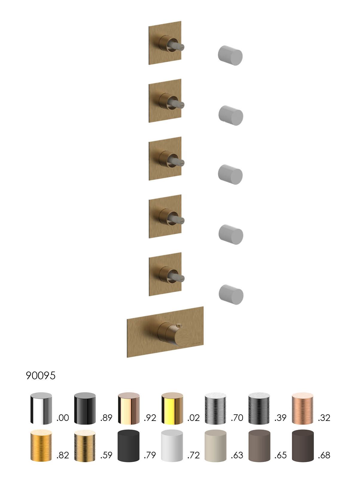 Термостатический смеситель для душа с 6 отверстиями Rubinetterie Frattini отдельная эстетика ARCH-00121846 - Вид №13