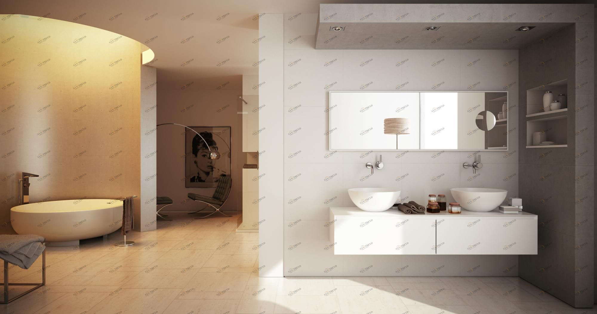 Dimasi Тумба подвесная с 2 ящиками Emotion 2 белая Мебель для ванной Emotion EM201800