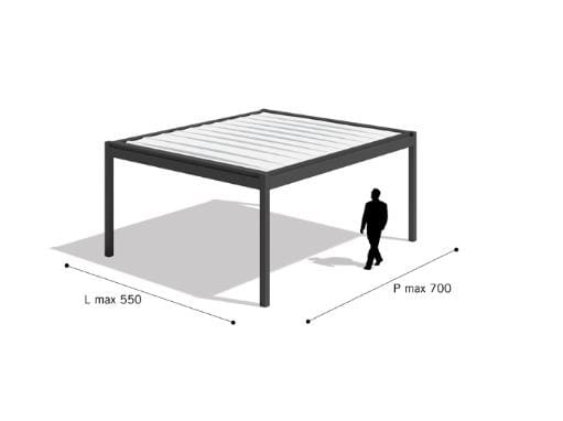 Самонесущая алюминиевая беседка Pratic Hi Pergolas ARCH-00099799 - Вид №2