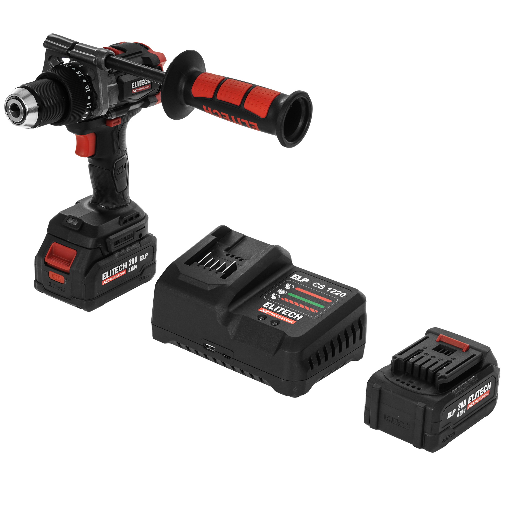 Дрель-шуруповерт Elitech CD 20BL2 9130086 STDN-0013577 - Вид №1