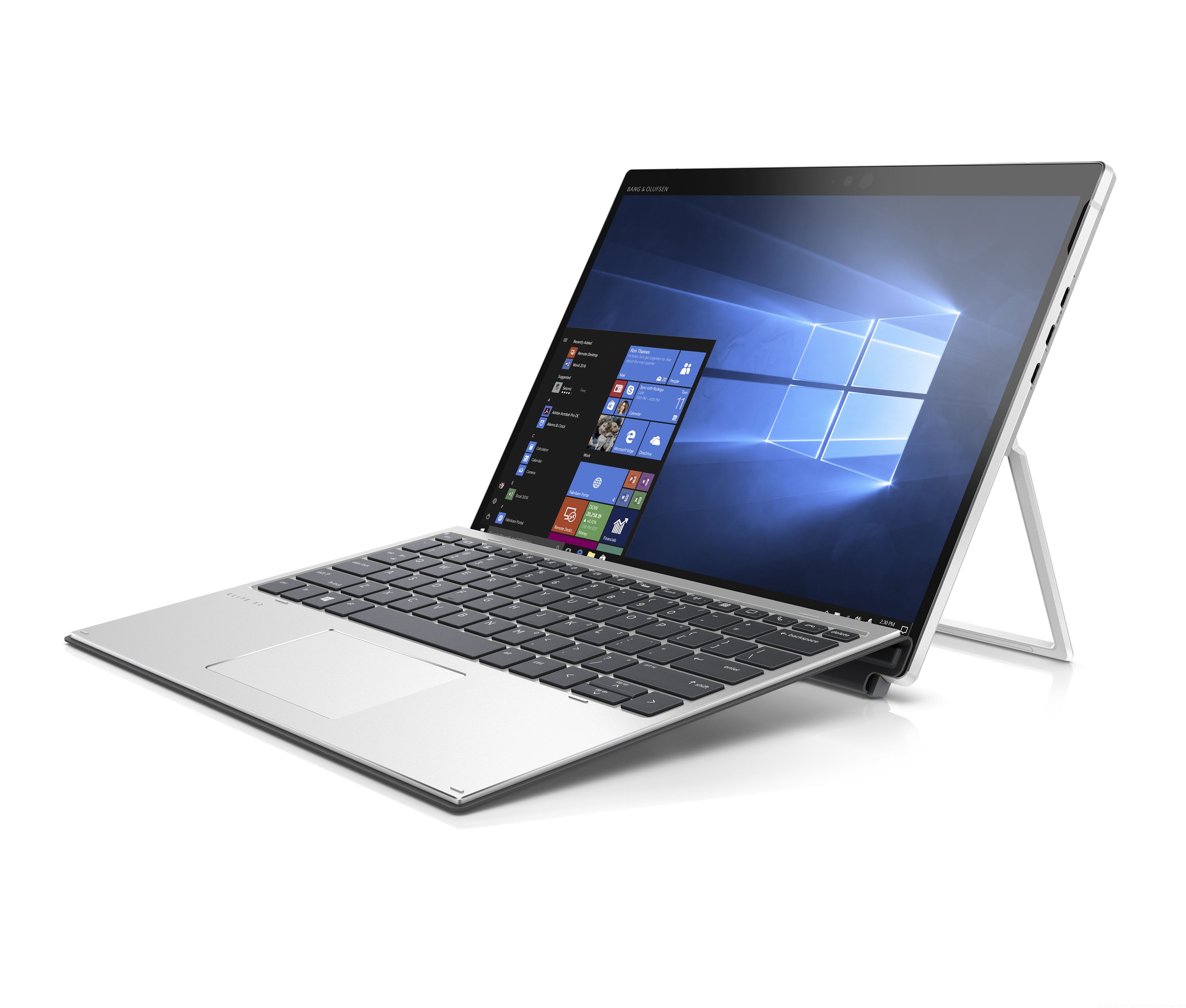 7KN91EA#ACB elite x2 g4 13"(1920x1280)/touch/intel core i7 8565u(1.8ghz)/8192mb/512ssdgb/nodvd/int:intel uhd graphics 620/50whr/war 3y/0.83(1.2)kg/metallic grey/w10pro + no pen, 700 nit sure view HP Santreyd  - Вид №1