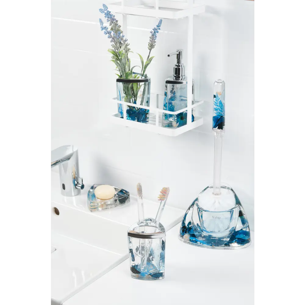 Дозатор для жидкого мыла Vidage Василек пластик цвет прозрачный STLM-2174326 - Вид №3