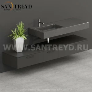 T20552CF2 Столешницы для использования в сочетании с тумбами и открытыми тумбами 205 см коричневая Globo ARREDO WOOD Италия