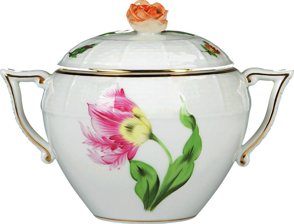 70002 Herend Сахарница 170мл "Китти" (с розой) Фарфор 