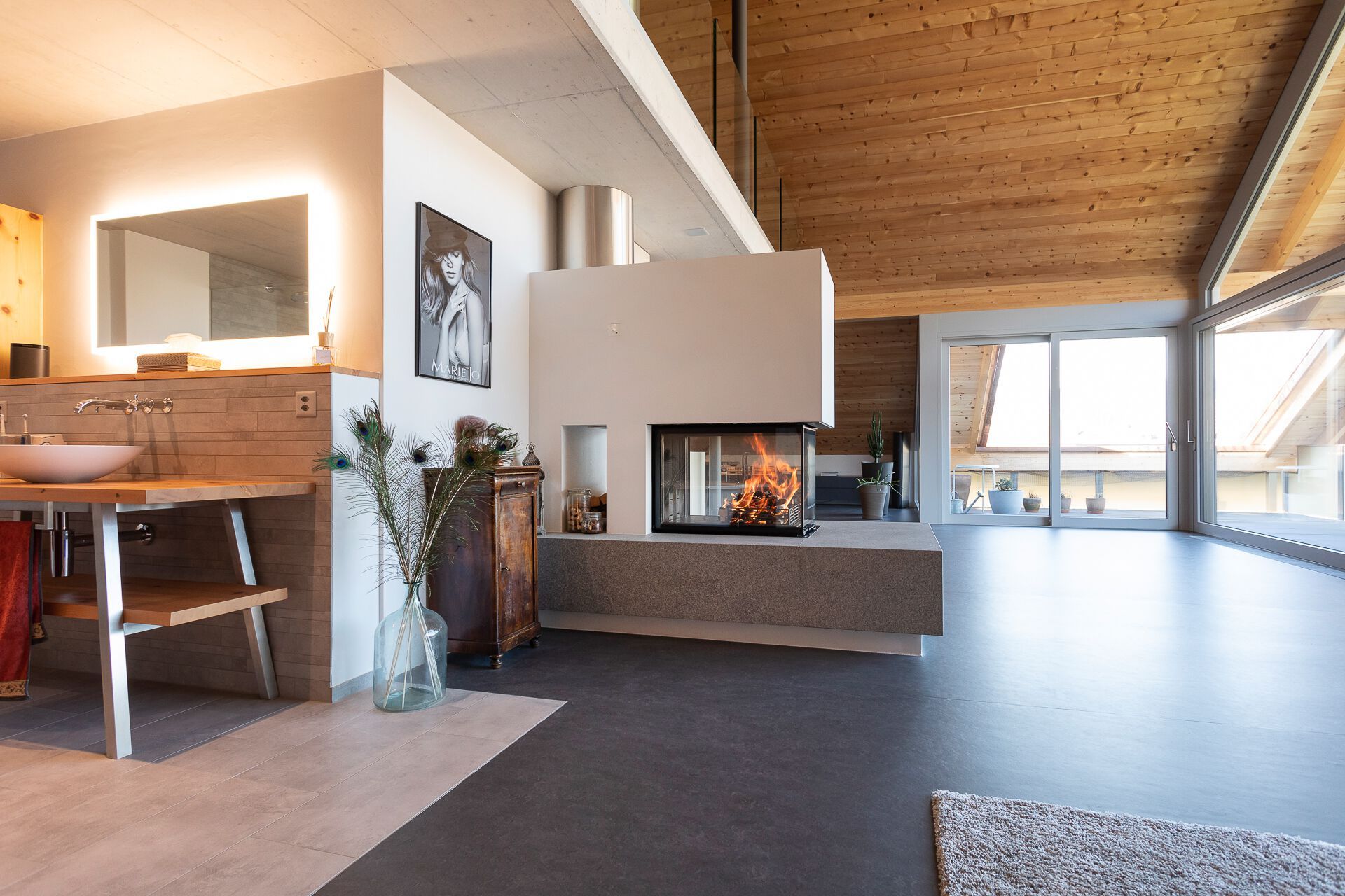 Стальной тройной фасад дровяной камин RÜEGG RIII ARCH-00003964 - Вид №6