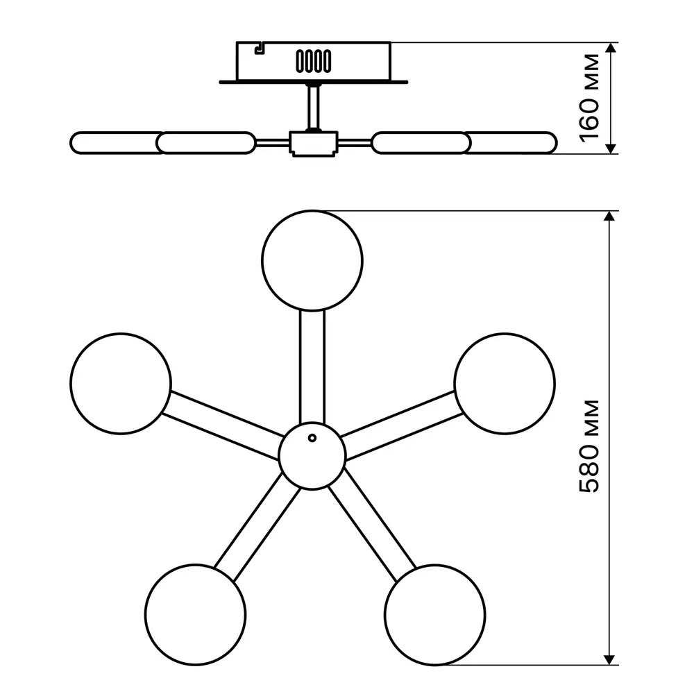 Люстра светодиодная «Scandia» 515917 с пультом управления 28 м² регулируемый белый свет цвет черный RITTER STLM-2003204 - Вид №23