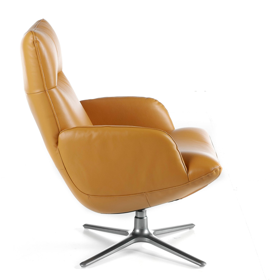 Кресло поворотное KF-A013-M5658 горчичное от Angel Cerda ANGEL CERDA ДИЗАЙНЕРСКИЕ 321430 Коричневый  - Вид №2