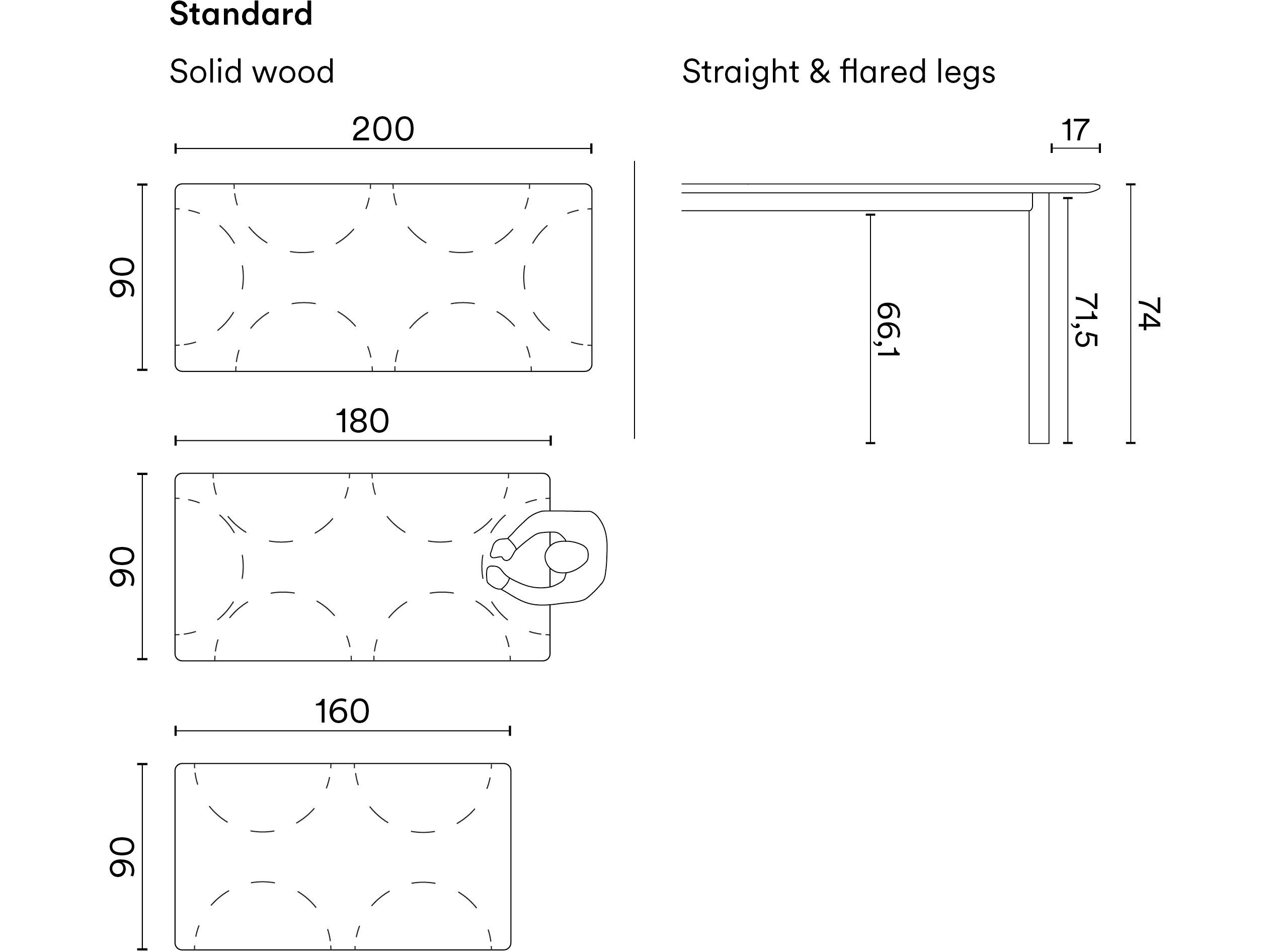 Прямоугольный стол из алюминия и дерева Noah Living Wendel ARCH-00121417 - Вид №2