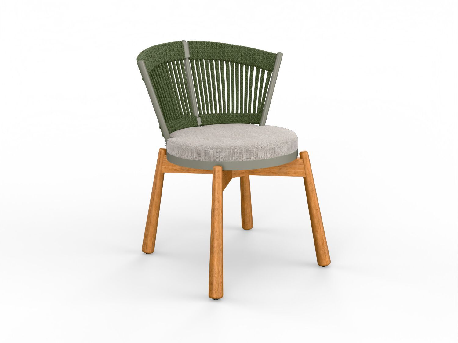 Веревочный и алюминиевый садовый стул со встроенной подушкой без подлокотников YAAZ Черепаха ARCH-00028788 - Вид №2