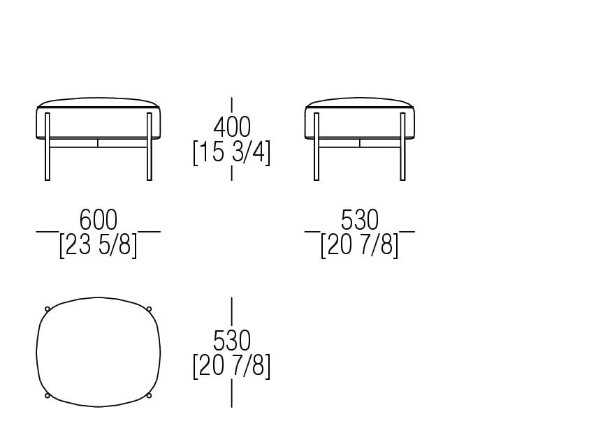 Кожаная мягкая подставка для ног MisuraEmme VIRGIN ARCH-00043440 - Вид №2