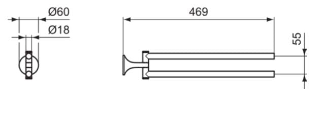 Металлический держатель для полотенец Ideal Standard La Dolce Vita ARCH-00092118 - Вид №5