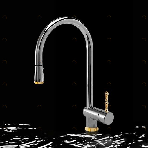 Смеситель однорычажный 7CLADE14 Geda Nextage Classic с поворотным изливом и душем