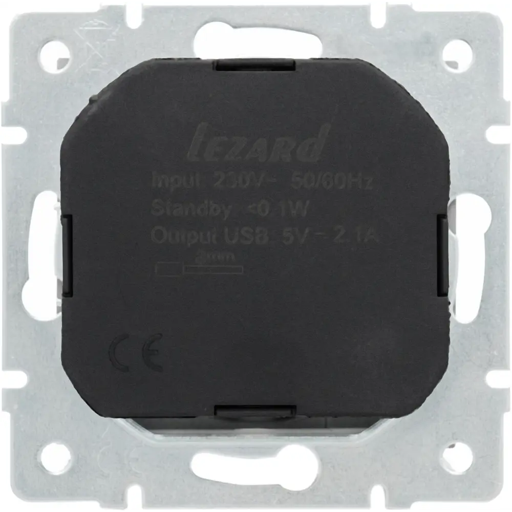 Розетка Lezard Vesna с заземлением, платиновый оттенок 87103781 STLM-1583284 - Вид №2