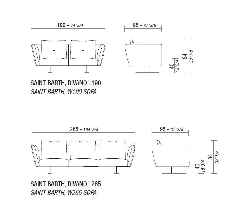 3-местный кожаный диван ESTEL GROUP Saint Barth ARCH-00006237 - Вид №2