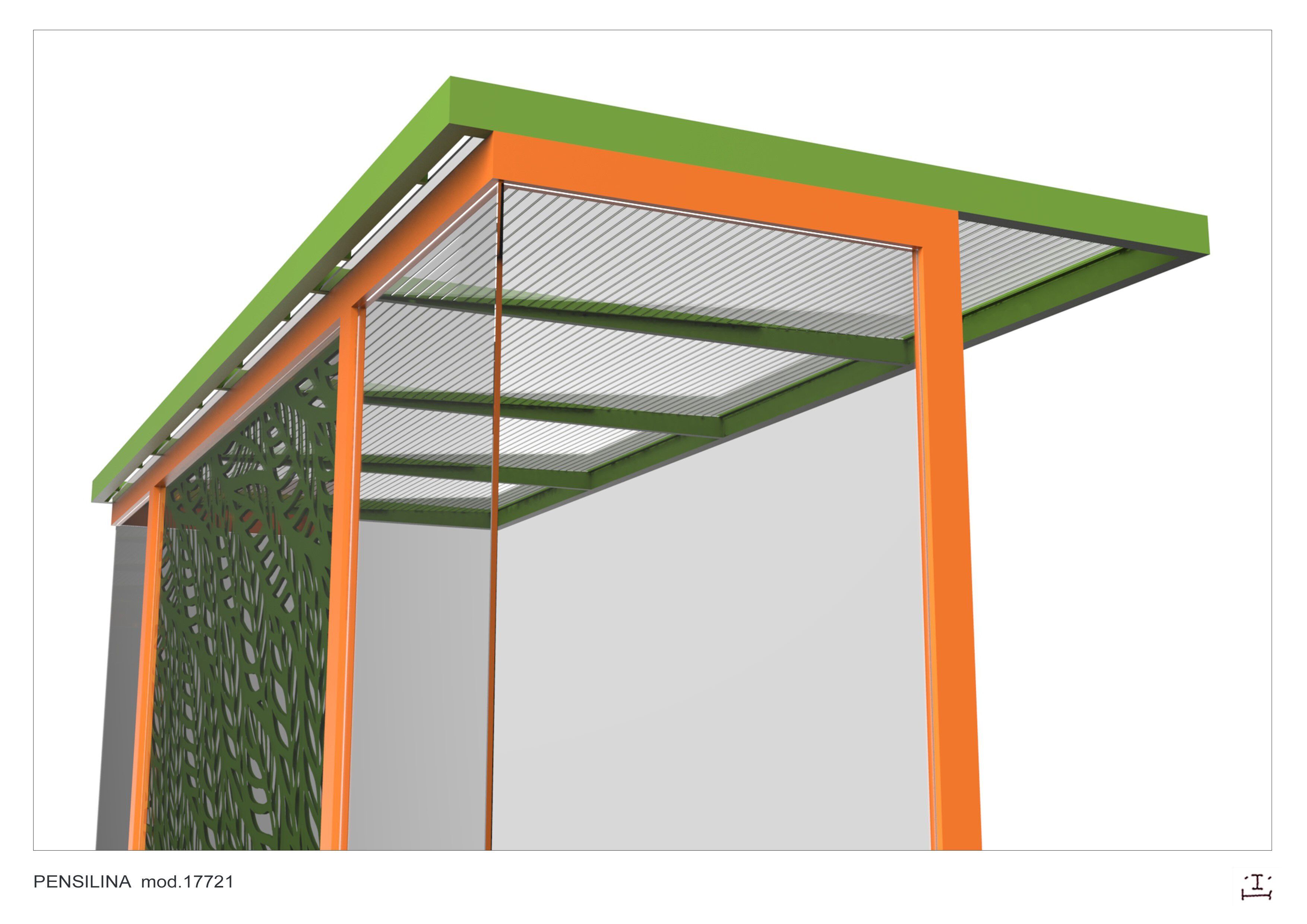 Стальной и стеклянный навес для автобусной остановки CITYSì C10 ARCH-00125687 - Вид №5