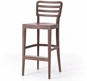 Very Wood Высокий деревянный табурет с подставкой для ног Wiener