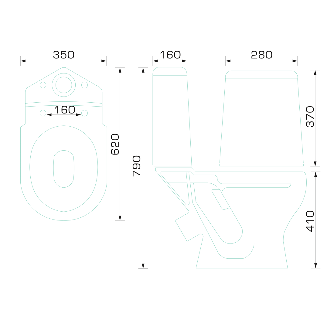 W 102 (Премиум-2) Унитаз + бачок 32,93 кг. GESSO  - Вид №2