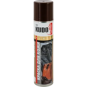 Краска аэрозольная Kudo для гладкой кожи цвет коричневый 0.4 л