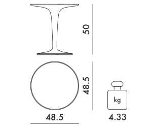 Круглый стол из ПММА и стеклянная столешница Kartell TIP TOP ARCH-00128635 - Вид №3