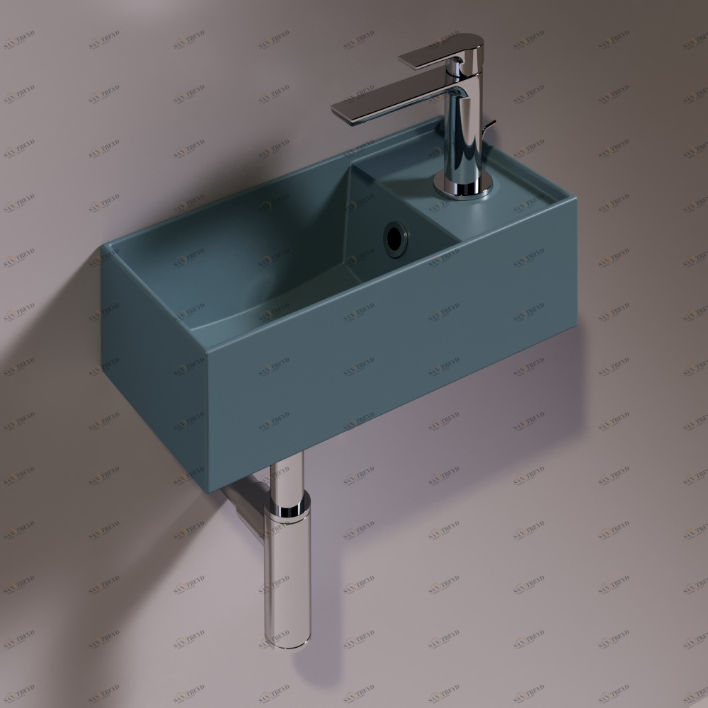 AG20NAVYMATT Подвесная раковина настенная прямоугольная Simas Agile