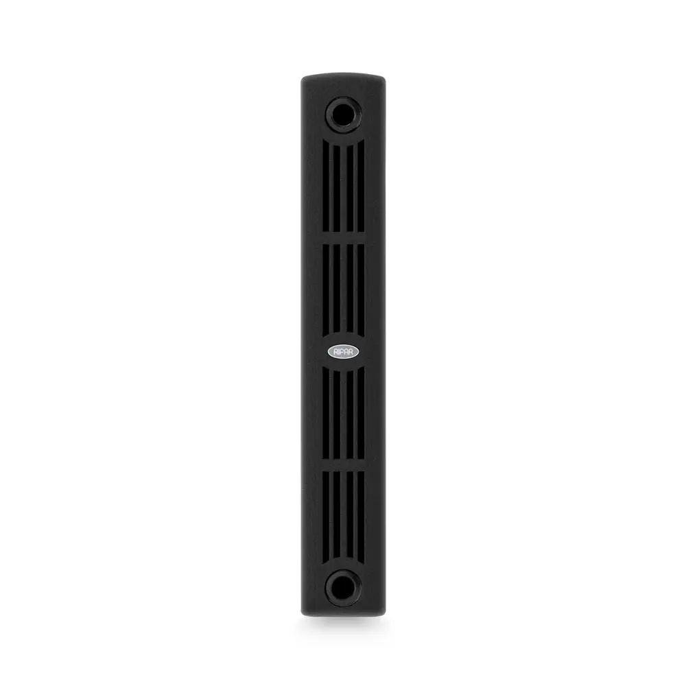 Радиатор секционный Rifar Supremo S50010RAL9005 500/90 10 секций боковое подключение биметалл черный STLM-2024053 - Вид №2