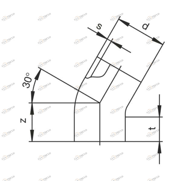 SANIT 901284210 Сточные воды отводы 30 ° (фитинги) сопла 