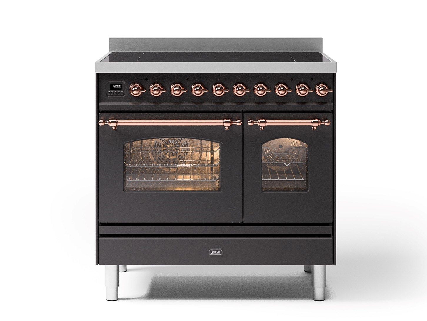 Стальная отдельно стоящая кухня с индукционной плитой Ilve Nostalgie ARCH-00030700