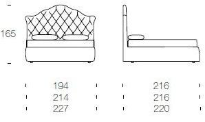 Tonin Casa Двуспальная кровать из кожи с тафтинговым изголовьем sun-id-1392159 - Вид №5
