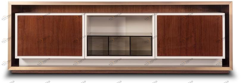 Stylish Club Тумба под телевизор с распашными дверцами из лакированного шпона Empire Scf.e02