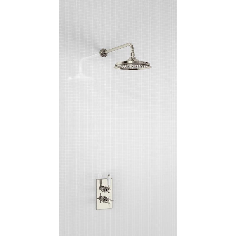 Душевая стойка с встроенным термостатом На 1 выпуск, верхняя лейка 12', НИКЕЛЬ [BARC73 NKL + ARCV60 NKL] Arcade Burlington ARC73, ARCV60 NKL - Вид №1