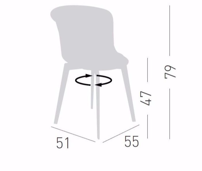 GABER Стул из мягкой ткани Dress epica 350  - Вид №3