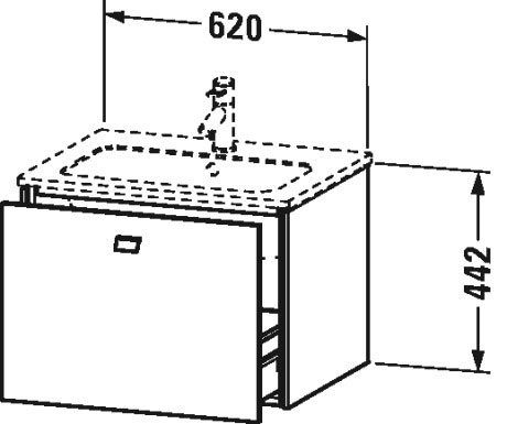 BR400109191 Brioso Тумбочка подвесная Серо-коричневый декор Duravit - Вид №1