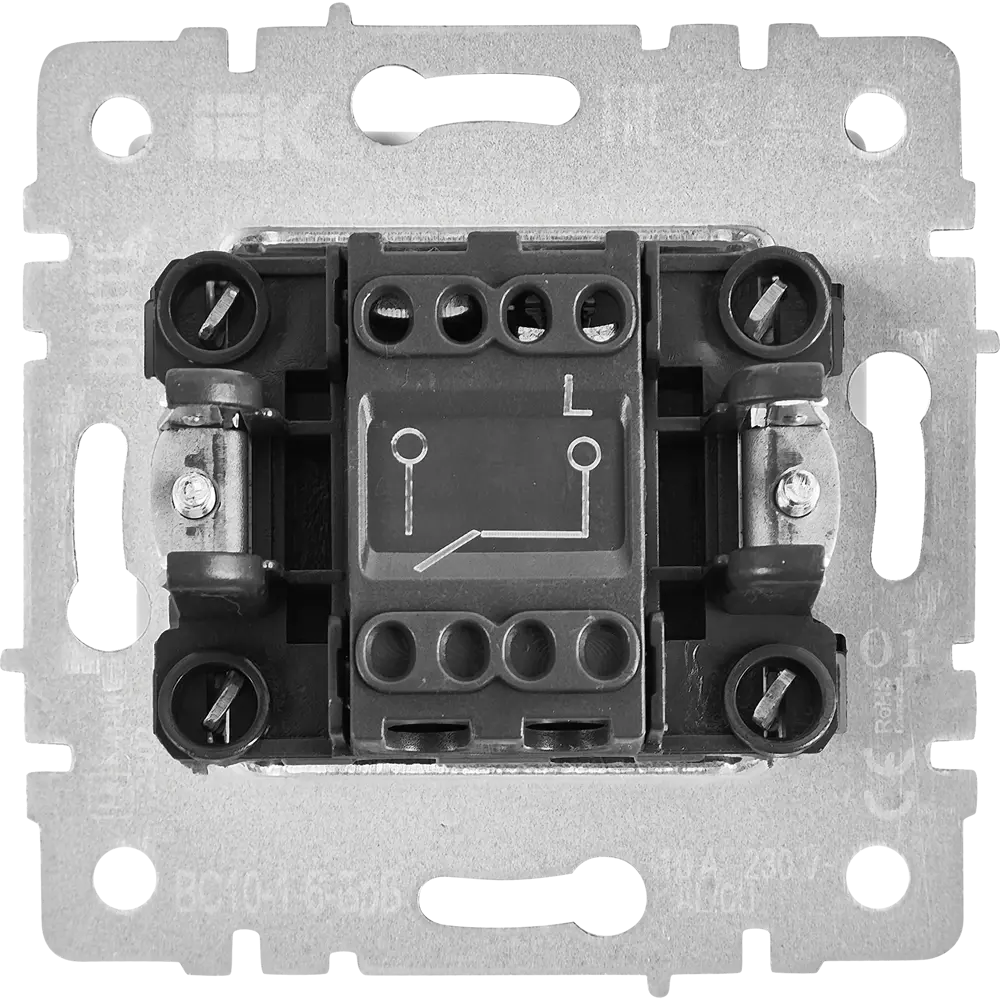 Выключатель IEK Brite одноклавишный матовый бежевый для скрытого монтажа 87761697 STLM-1114785 - Вид №2
