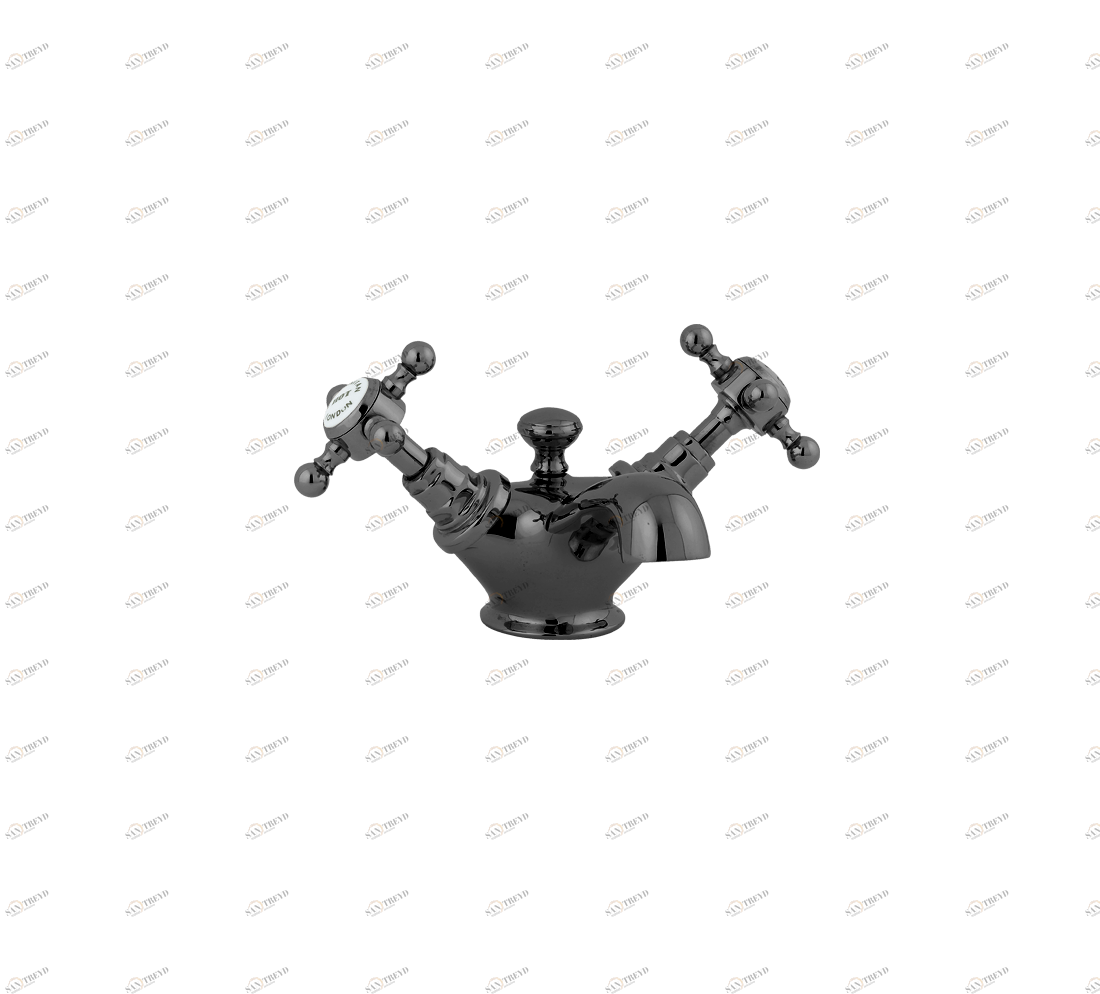 Gentry Home Смеситель для раковины мостик на 2 отверстия 200мм Mayfair Темный никель GH103148