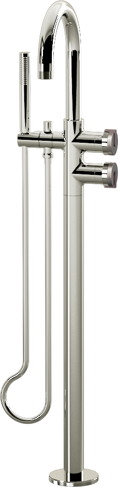 E-11554-R1SN-L1OX-PC Смеситель напольный отдельностоящий (внешняя часть) GRAFF MOD+