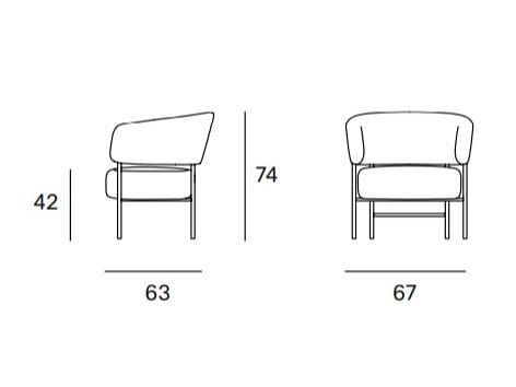 Тканевое кресло с подлокотниками Blasco&Vila RC Metal ARCH-00117948 - Вид №19