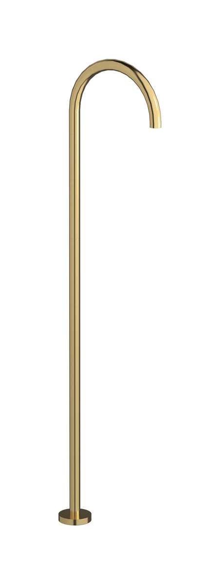 Напольный излив для раковины в комплекте с донным клапаном. WE ARE IB rx299os Brushed Gold Reflex